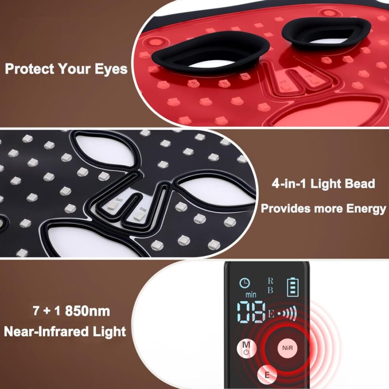LED Red Light Lamp Face with Cooling Mask - Image 7